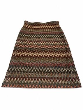 Le Parfait Chevron Knit A-Line Skirt Women’s Medium Fully Lined Made in USA